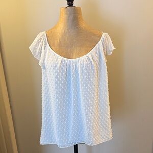 LOFT Cream  Textured Blouse